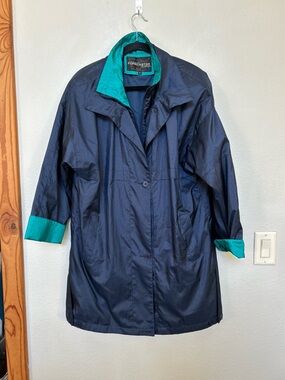 VTG Forecaster of Boston Windbreaker Teal Jacket Vintage 80s Size Med